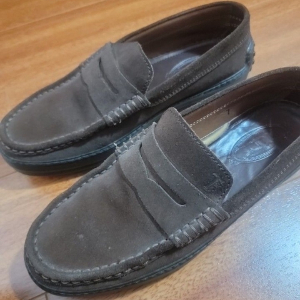 Tod's Rich Brown Suede Slip-On Loafers